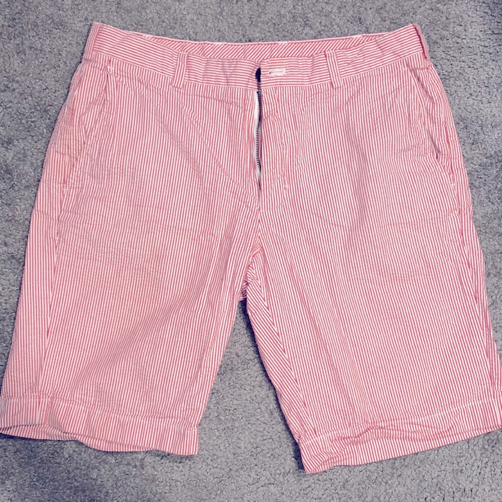 Brooks Brothers Seersucker Khaki Shorts